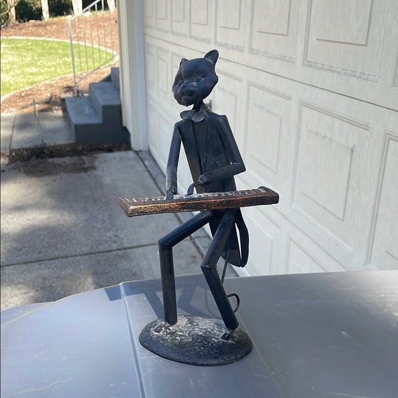 Other - Metallic Fox/Cat Musician Sculpture